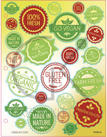 Creative Page - Food 2a - Vector Stickers