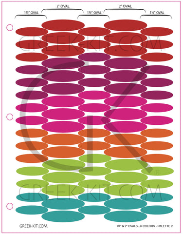 1.5 & 2 Ovals (Palette 2) - Color Stickers