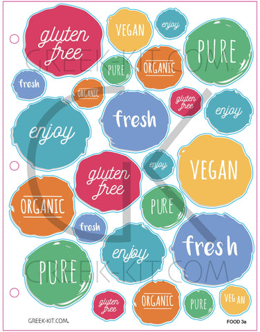 Creative Page - Food 3a - Vector Stickers