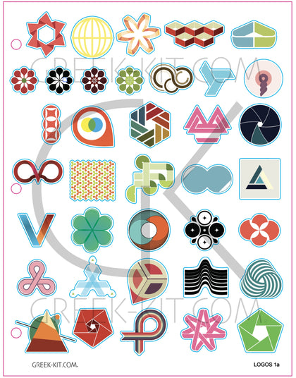matte-finish sticker page for film and TV greeking — pre-cleared and licensed for on-screen use