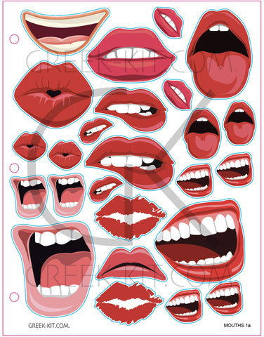 Creative Page - Mouths 1a - Vector Stickers