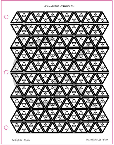 VFX Stickers - VFX Triangles (B&W) - VFX Stickers