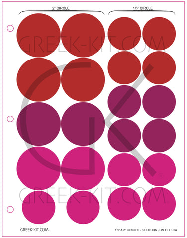 1.5 & 2 Circles (Palette 2a) - Color Stickers