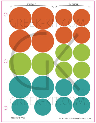 1.5 & 2 Circles (Palette 2b) - Color Stickers