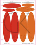 2 & 4.5 Ovals (Palette 1a) - Color Stickers