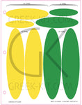 2 & 4.5 Ovals (Palette 1b) - Color Stickers