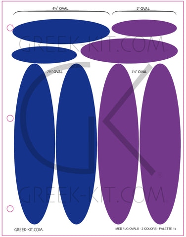 2 & 4.5 Ovals (Palette 1c) - Color Stickers