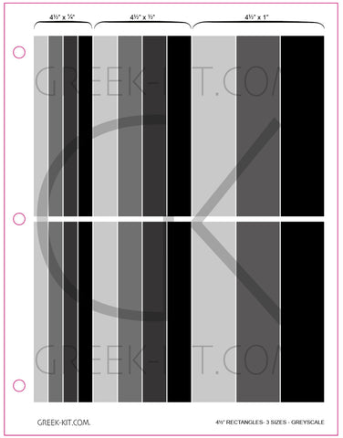 4.5 Rectangles (Greyscale) - Color Stickers