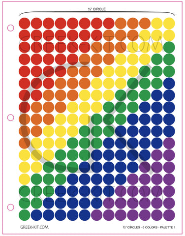 .5 Circles (Palette 1) - Color Stickers