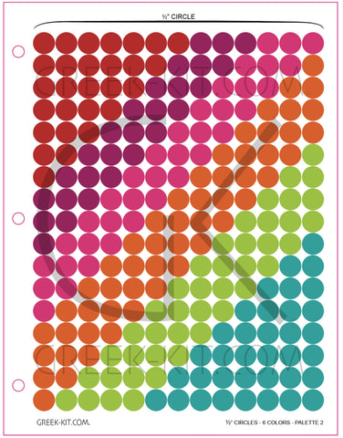 .5 Circles (Palette 2) - Color Stickers