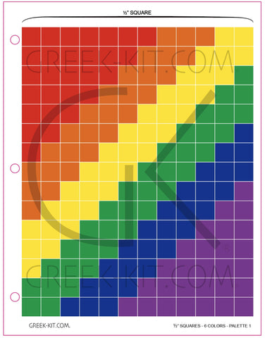 .5 Squares (Palette 1 / Primary Colors) - Color Stickers