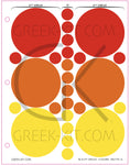 .75 & 3.25 Circles (Palette 1a) - Color Stickers