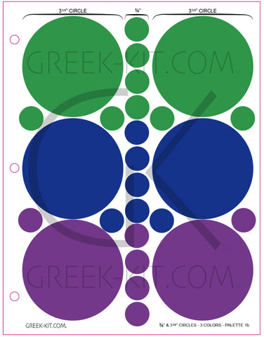 .75 & 3.25 Circles (Palette 1b) - Color Stickers