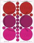 .75 & 3.25 Circles (Palette 2a) - Color Stickers