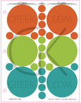 .75 & 3.25 Circles (Palette 2b) - Color Stickers