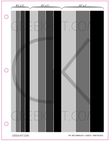 9.5 Rectangles (Greyscale) - Color Stickers