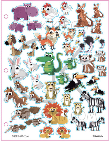 Creative Page - Animal 1a - Vector Stickers