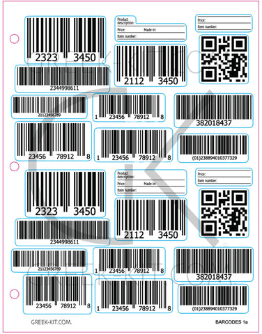 Creative Page - Barcodes 1a - Vector Stickers