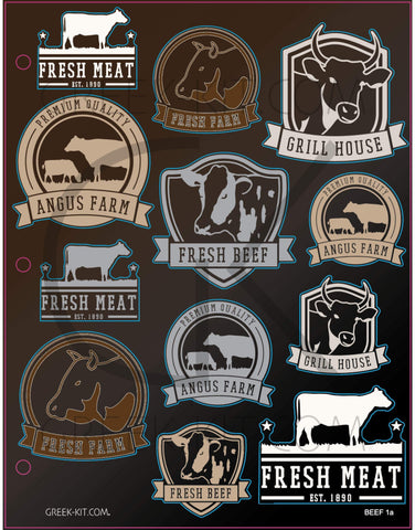 Creative Page - Beef 1a - Vector Stickers