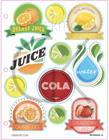 matte-finish sticker page for film and TV greeking — pre-cleared and licensed for on-screen use