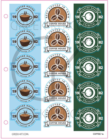 Creative Page - Chinese Coffee 1a - Vector Stickers