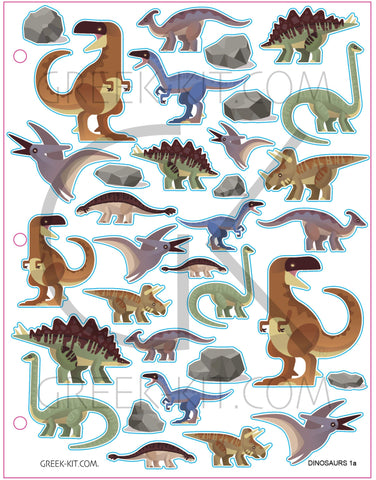 Creative Page - Dinosaurs 1a - Vector Stickers