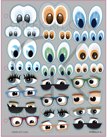 Creative Page - Eyeballs 1a - Vector Stickers