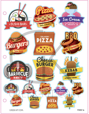 Creative Page - Food 1a - Vector Stickers