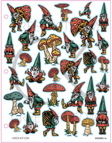 Creative Page - Gnomes 1a - Vector Stickers