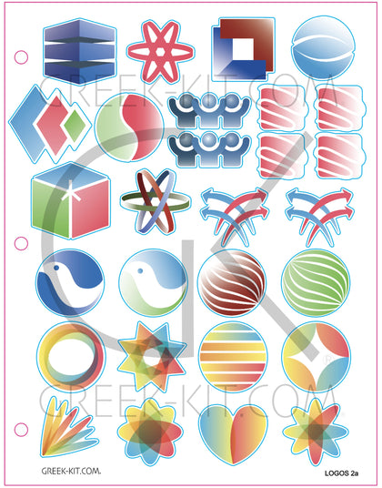 matte-finish sticker page for film and TV greeking — pre-cleared and licensed for on-screen use