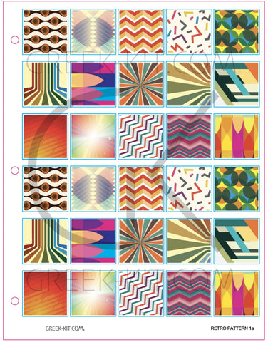 Creative Page - Retro Pattern 1a - Vector Stickers