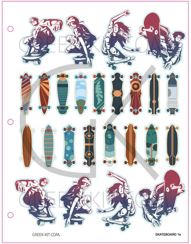 Creative Page - Skateboard 1a - Vector Stickers