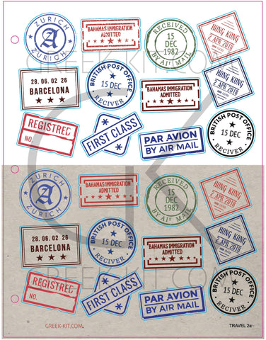 Creative Page - Travel 2a - Vector Stickers