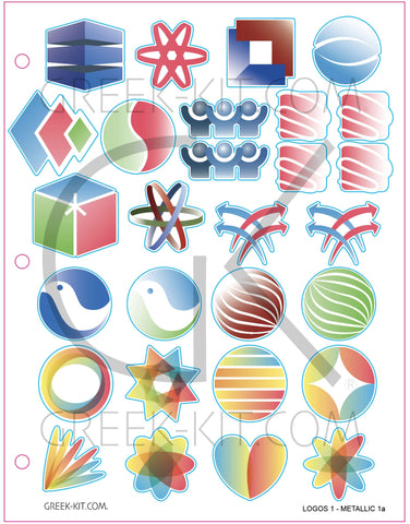 Metallic Page 1a - Logos 1 - Vector Stickers