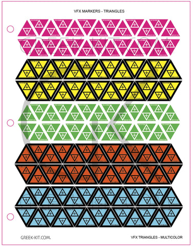 VFX Stickers - VFX Triangles (Multicolor) - VFX Stickers